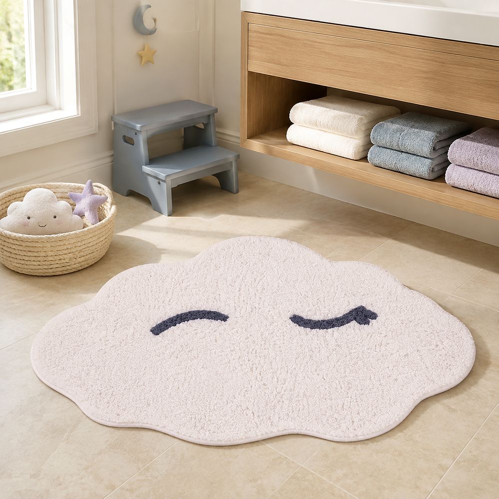 AH-BT-KM-012 Sleeping Cloud Kids' Bath Mat — cotton bath mat manufactured by Abhi Home, India