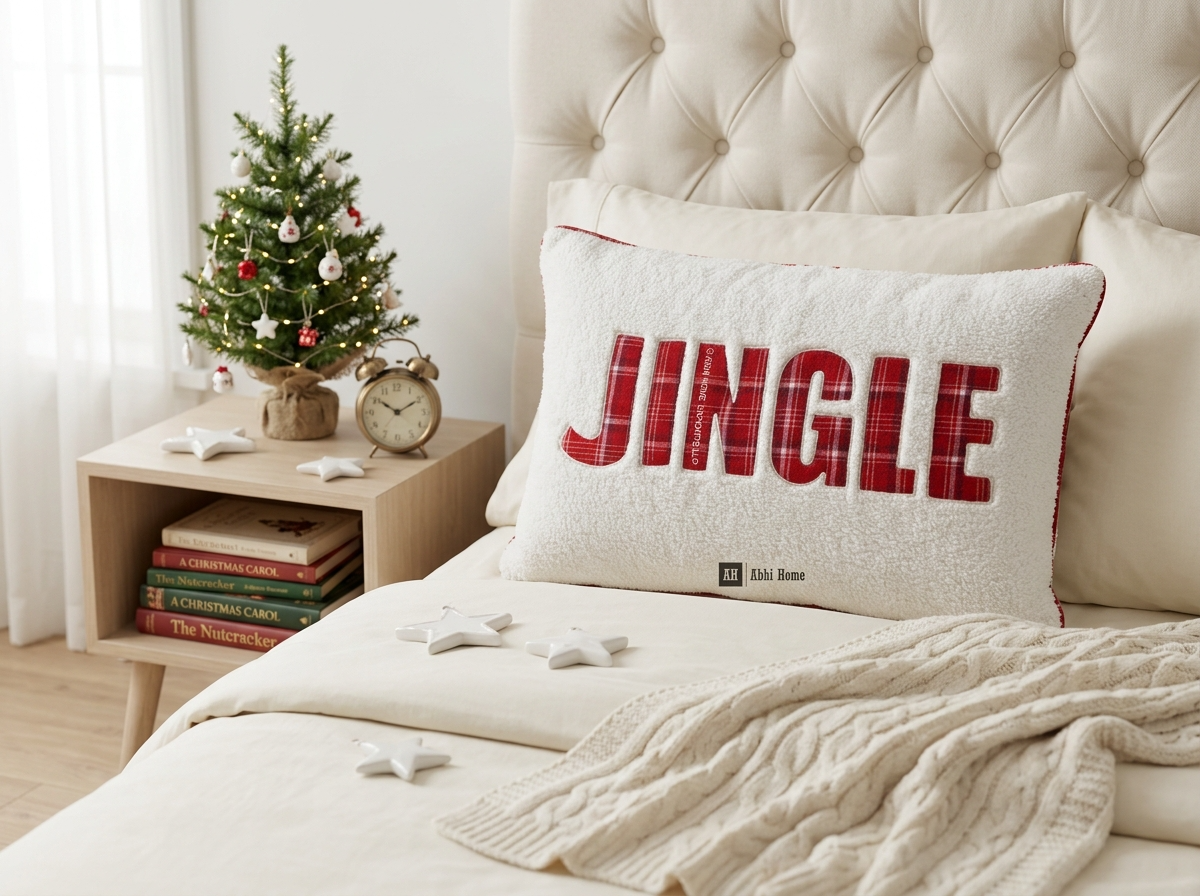 AH-XM-003 Jingle Appliqué Lumbar Cushion