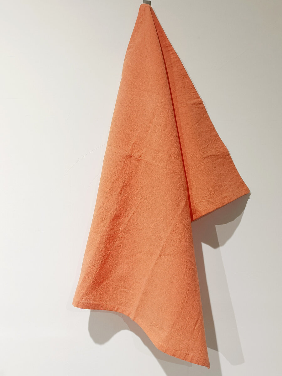 AH-KD-KT-011 Pre-Washed Solid Coral Cotton Kitchen Towel