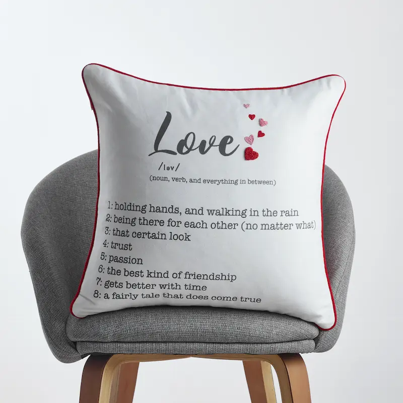 Valentine, Cushions