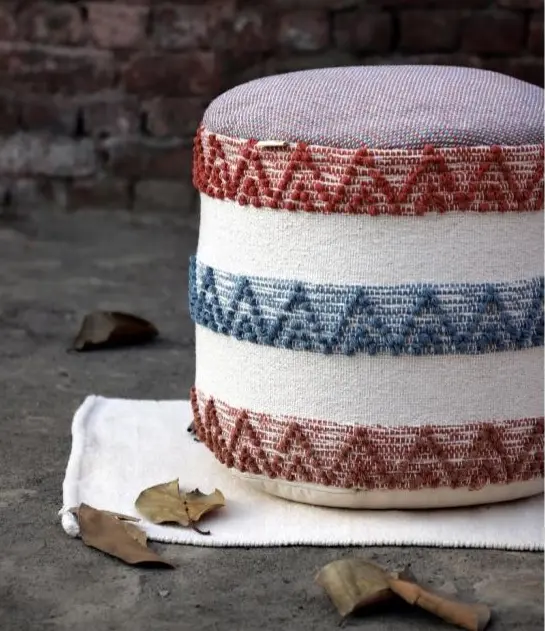 Drum Cylinder Pouf